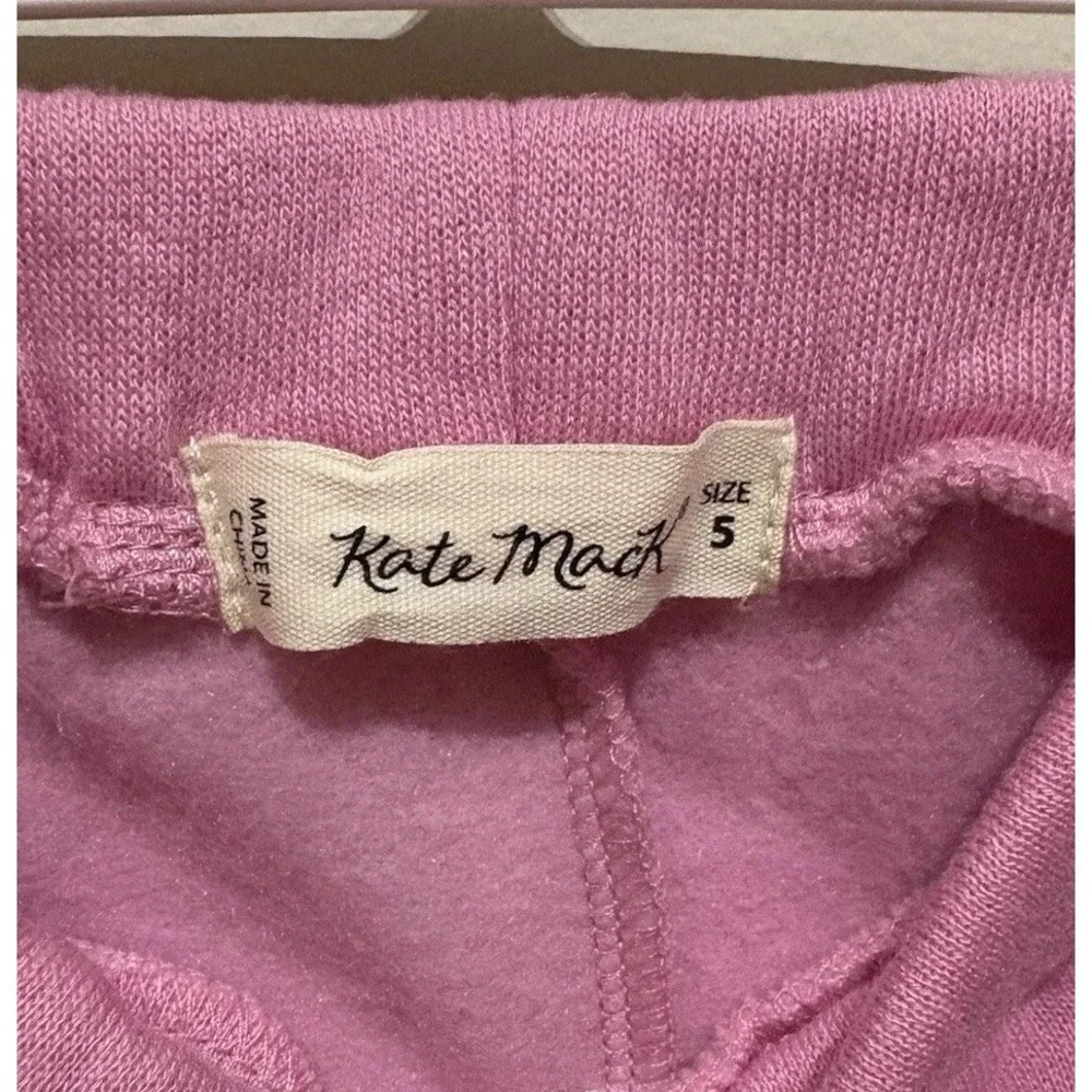 Disney Minnie Mouse Kate Mack 2 Pair Pink Joggers Girls Size 5 NWOT Fleece Pants
